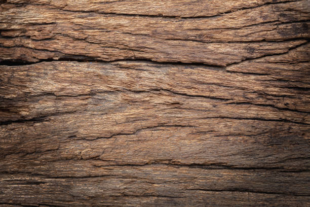 vecchio sfondo della struttura del legno della tavola - knotted wood plank wall abstract texture foto e immagini stock
