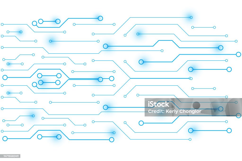 Circuit Line Object Circuit Lines Technology Abstract Background Stock Illustration ...