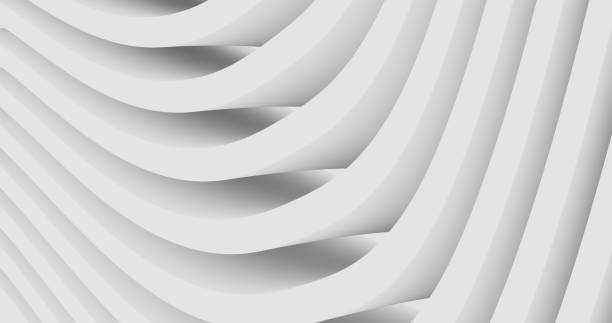istock Abstract gray white pattern of waves and lines, luxury background, 3d 1471560126