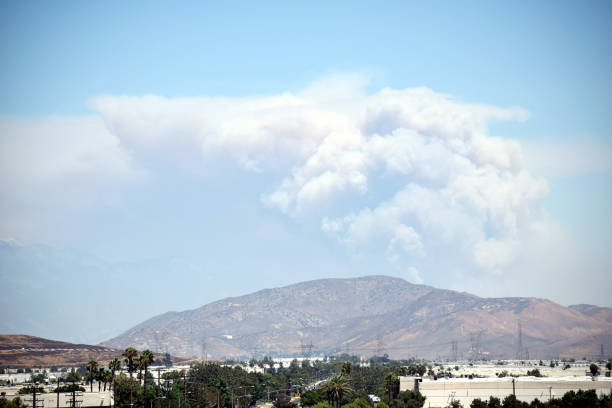 A Wildfire in Riverside County stock photo