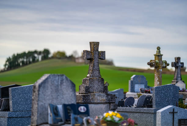 French Cemetery stock photo