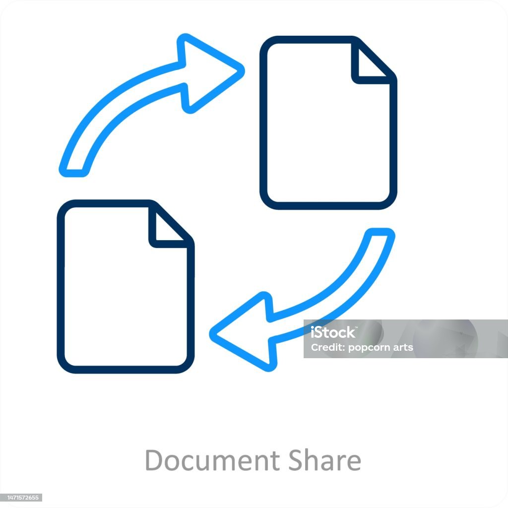 Document Share Stock Illustration - Download Image Now - Concepts ...