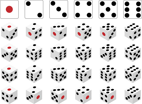 Dice illustration set