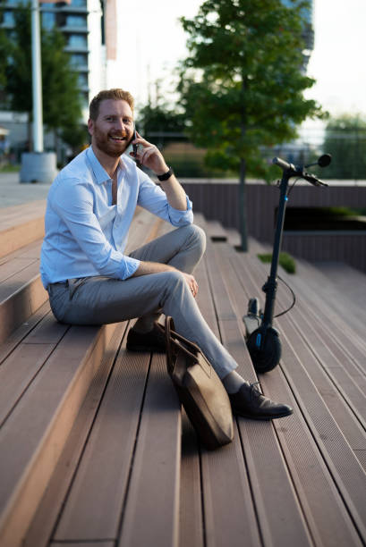 istock Happy man using the phone. 1471580851