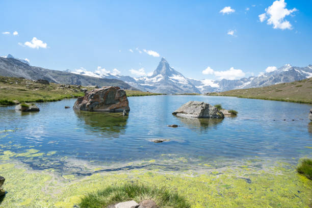 istock Matterhorn with Stellisee, Zermatt,  Switzerland 1471586170