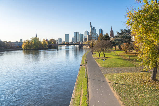 frankfurt am main, germany - 마인 강 뉴스 사진 이미지