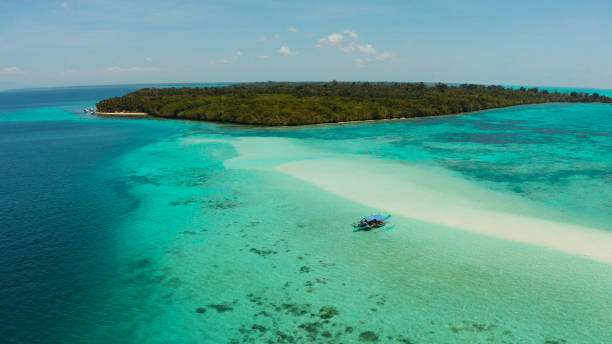 istock Sandy beach in the lagoon with turquoise water. Balabac, Palawan, Philippines. 1471589351