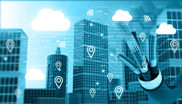 istock Optical fiber cable in modern city 1471589460