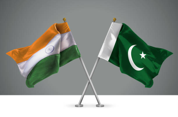 istock 3D illustration of Two Crossed Flags of 1471590442