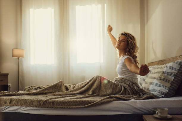 istock Stretching after good night sleep! 1471590747