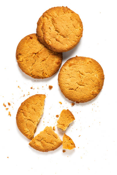 istock Orange cookies isolated on white background. 1471591637