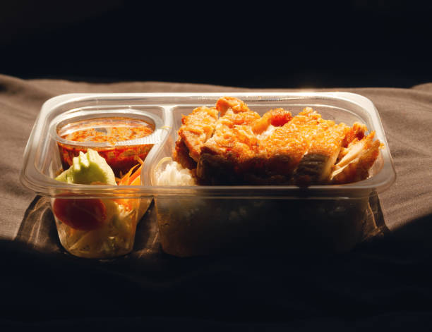 istock Lunch time with rice fried chicken. 1471591695