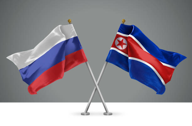 istock 3D illustration of Two Crossed Flags of 1471591865