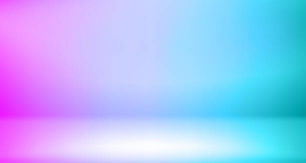 istock Vivid empty stage with holographic colors. 3d vector illustration with holographic background 1471591904