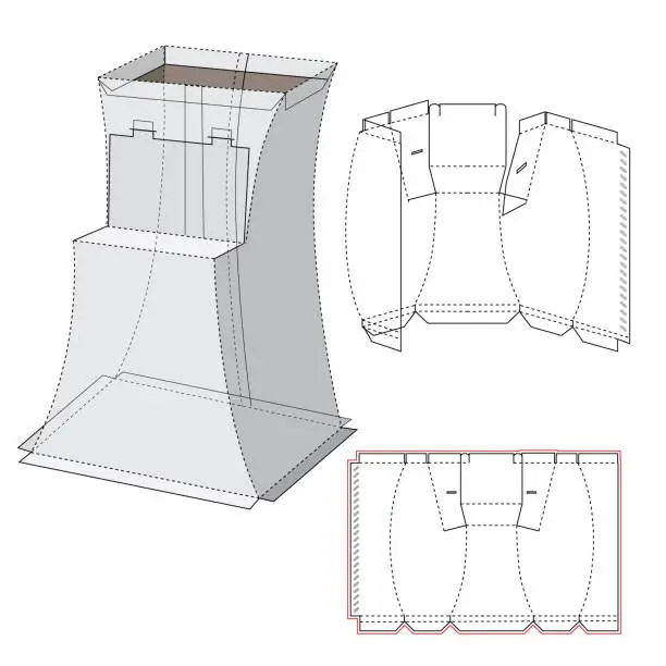 Vector illustration of Custom Retail Stand