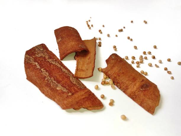 istock Raw cinnamon spice and coriander grains 1471595006