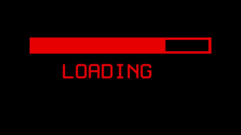 Retro loading bar animation