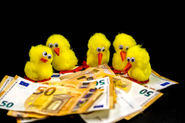 istock Chick with Euro money 1471605309
