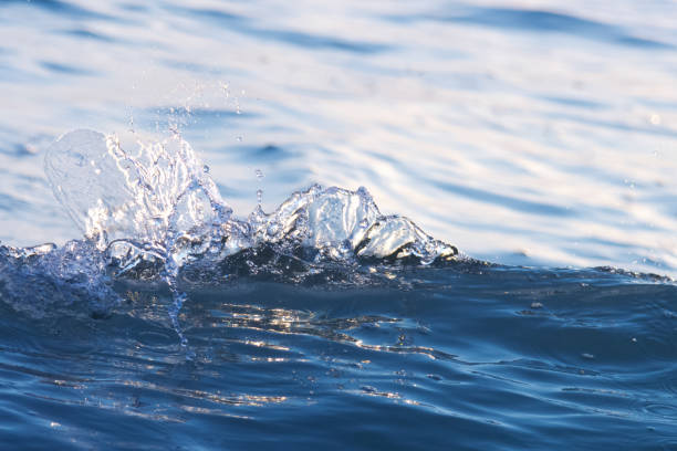 istock Blue ocean wave splashing on the beach. Sea wave. 1471617786