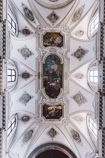 Church of Saint Mary of the Rosary Gesuati interior in Venice, Italy