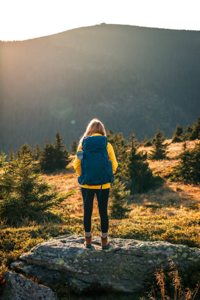 istock Long journey uphill. Hiking in mountain 1471621460