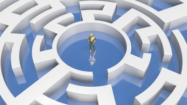 istock The man in maze for business concept 3d rendering 1471624223
