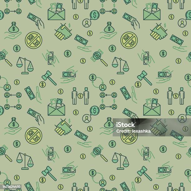 Corruption Pattern Vector Corruption Creative Seamless Pattern Vector Bribery Background Stock ...