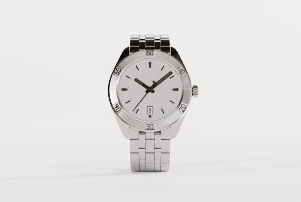 istock Silver metallic wristwatch, watch. 1471627853