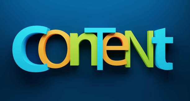 istock 3D render of CONTENT colorful typography banner 1471630142