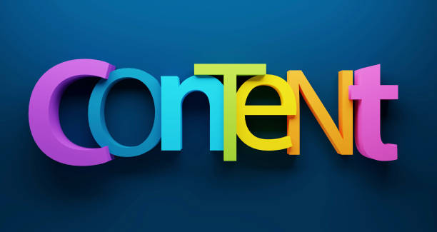 istock 3D render of CONTENT colorful typography banner 1471630183