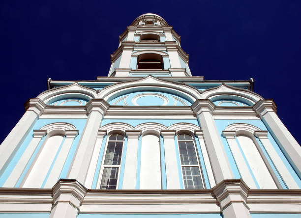 Odesa/Odessa, Ukraine: The Holy Assumption Cathedral in Odesa. This beautiful building with a tall domed bell tower is a Ukrainian Orthodox church.