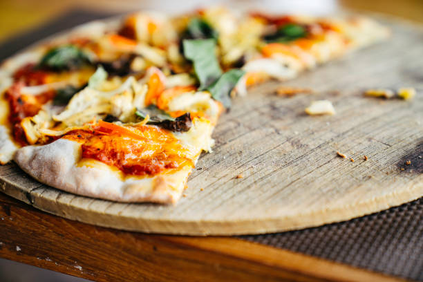 Traditional Italian Pizza with tomatoes and mozzarella cheese