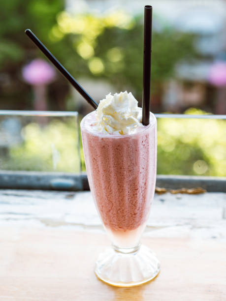 istock Strawberry ice cream shake or milkshake with whipped cream 1471651176