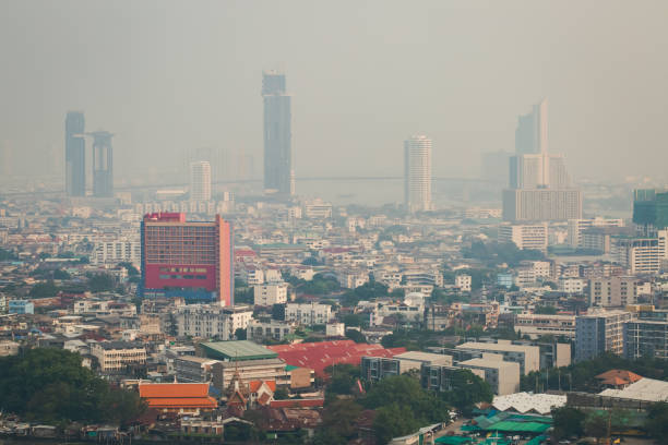 istock Skyline of Bangkok with smog 1471651336