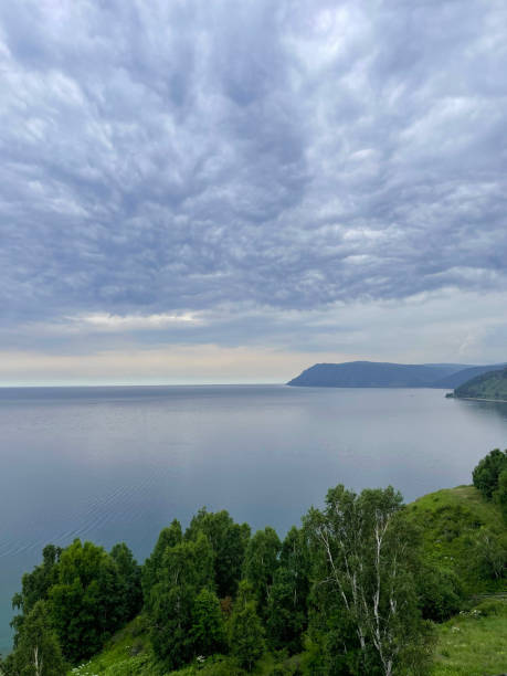 istock Heavy gray clouds over Baikal Lake, Russia 1471654616
