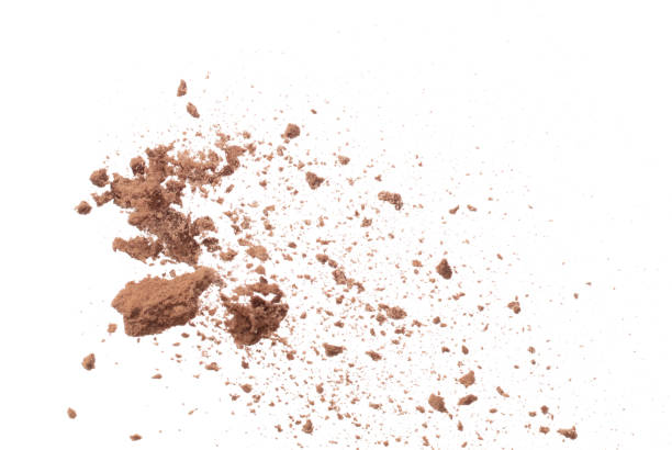 istock Cocoa powder fall fly in mid air, Cocoa powder floating explosion. Cocoa powder Chocolate chip crunch throw in air. White background isolated freeze motion high speed shutter 1471659102