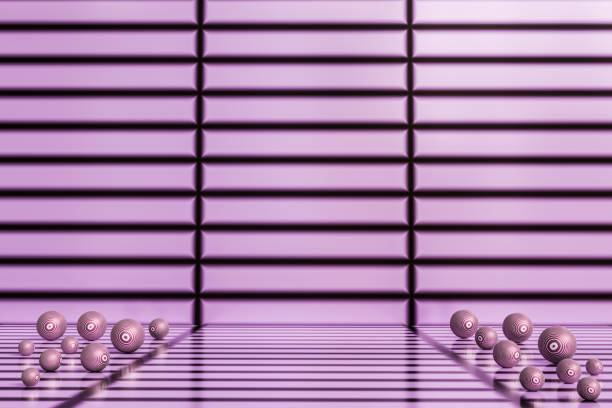 3d render, abstract purple spectrum background, bright purple neon rays and colorful grid glow lines.