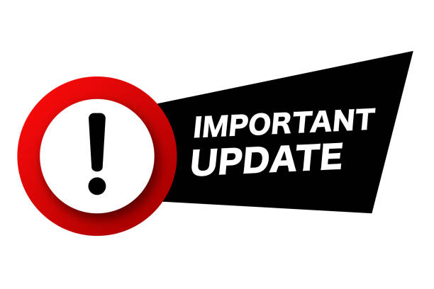 istock Black banner important update. Message marketing business proposal 1471664305