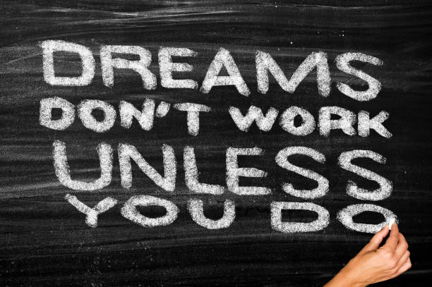 istock Dreams Don't Work Unless You Do. Motivational quotes 1471666665