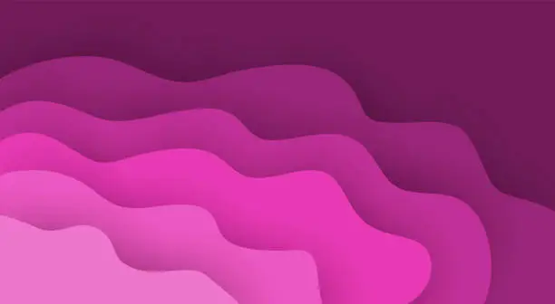 Vector illustration of Modern pink papercut background concept design