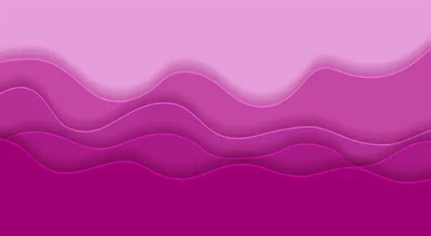 Vector illustration of Modern pink papercut background concept design