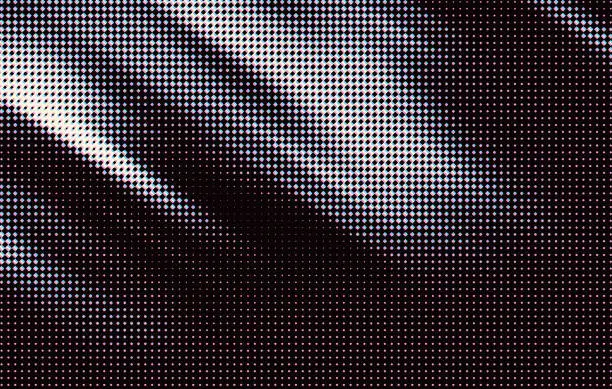 Vector illustration of Half tone dot pattern background with motion blur and Glitch Technique