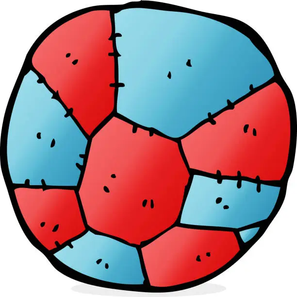 Vector illustration of cartoon football