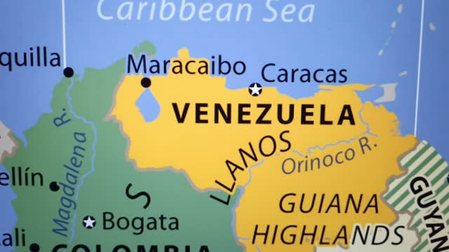 Venezuela map displayed on digital device