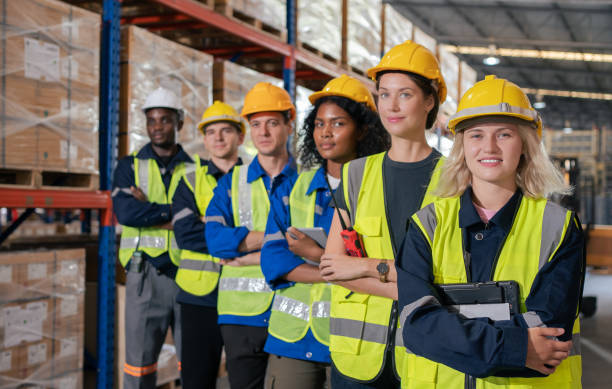 istock Engineer team full skill quality for training in industry factory worker , warehouse Workshop for factory operators, mechanical engineering team production. 1471669996