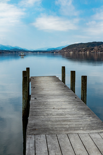 Photo of pier and Lake Wörth in Austria
