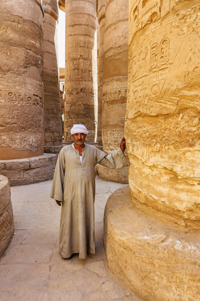 istock Egyptian man in ancient temple, Egypt 1471673145