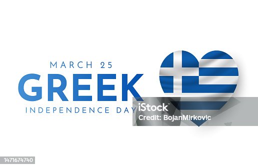 istock Greek Independence Day, March 25. Vector 1471674740