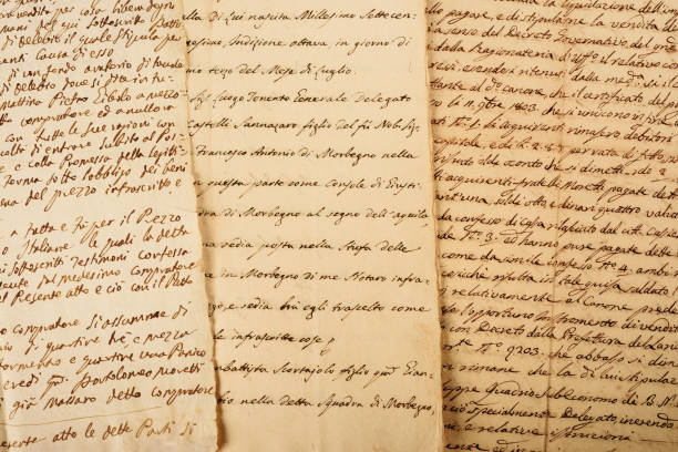 istock Old vintage stacked handwritings 1471674923