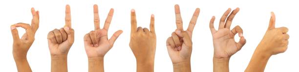 istock Set of hands gesture isolated 1471677000
